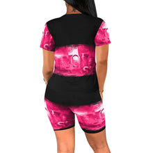 Load image into Gallery viewer, GOD 1st Women's Short Yoga Set (Pink&Black) (Sets 03)