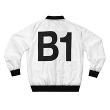 Load image into Gallery viewer, GOD 1st Unisex “B1🐾” Bomber Jacket (Og) White