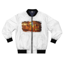 Load image into Gallery viewer, GOD 1st Unisex “B1🐾” Bomber Jacket (Og) White