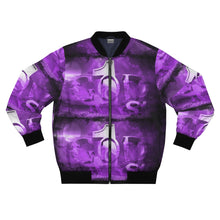 Load image into Gallery viewer, GOD 1st Unisex Bomber Jacket (Purple)
