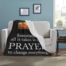 Load image into Gallery viewer, GOD1st "SometimesOnePrayer" Ultra-Soft Micro Fleece Blanket 30''x40''