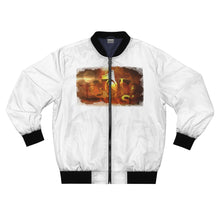 Load image into Gallery viewer, GOD 1st Unisex “We Multiply” Bomber Jacket (Og) White