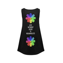 Load image into Gallery viewer, GOD 1st "Life without Jesus" (Black) Girls' Sleeveless Dress