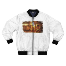 Load image into Gallery viewer, GOD 1st Unisex “Black 🐾 Business School” Bomber Jacket (Og) White