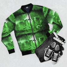Load image into Gallery viewer, GOD 1st Unisex Bomber Jacket (Green)