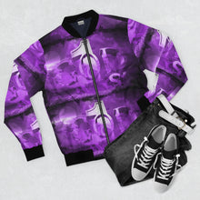 Load image into Gallery viewer, GOD 1st Unisex Bomber Jacket (Purple)