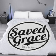 Load image into Gallery viewer, GOD1st "SavedByGrace" Circular Ultra-Soft Micro Fleece Blanket 60"