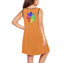 Load image into Gallery viewer, GOD 1st "Life without Jesus" (Orange) Girls' Sleeveless Dress