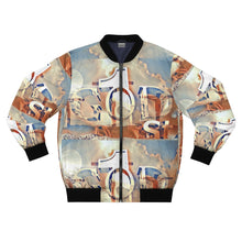 Load image into Gallery viewer, GOD 1st Unisex Bomber Jacket (SkyBlue&beige)