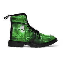 Load image into Gallery viewer, GOD 1st “Boots on da Ground” Canvas Boots (Green) Women’s