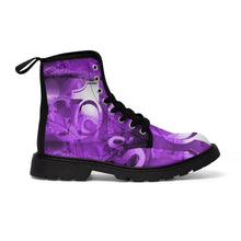 Load image into Gallery viewer, GOD 1st “Boots on da Ground” Canvas Boots (Purple) Men