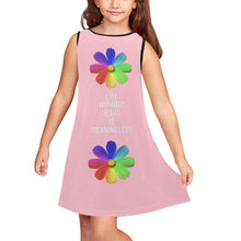 Load image into Gallery viewer, GOD 1st "Life without Jesus" (Pink) Girls' Sleeveless Dress
