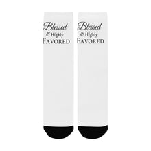 Load image into Gallery viewer, GOD 1st "Blessed&HighlyFavored" Women's Custom Socks