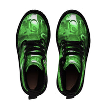 Load image into Gallery viewer, GOD 1st “Boots on da Ground” Canvas Boots (Green) Women’s