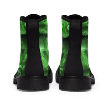 Load image into Gallery viewer, GOD 1st “Boots on da Ground” Canvas Boots (Green) Women’s