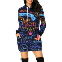 Load image into Gallery viewer, GOD 1st "Praise GOD" Hoodie Mini Dress