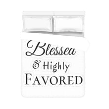 Load image into Gallery viewer, GOD 1st “Blessed&HighlyFavored" Blanket-Duvet Cover 86"x70"