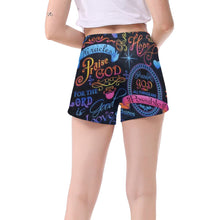 Load image into Gallery viewer, GOD 1st "Praise GOD" Casual Women's Mid-Length Board Shorts