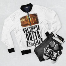 Load image into Gallery viewer, GOD 1st Unisex “SOBrooklyn” Bomber Jacket (W&B) og