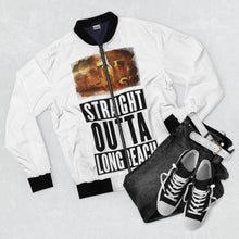 Load image into Gallery viewer, GOD 1st Unisex “SOLong Beach” Bomber Jacket (W&B) og