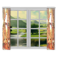 Load image into Gallery viewer, GOD 1st Curtains (Brown) Window Curtain 52"x84"(Two Pieces)