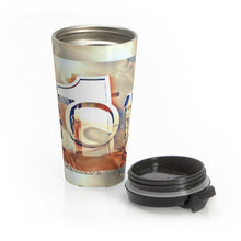 Load image into Gallery viewer, GOD 1st Stainless Steel Travel Mug (SkyBlue) beige