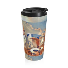 Load image into Gallery viewer, GOD 1st Stainless Steel Travel Mug (SkyBlue) beige