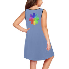 Load image into Gallery viewer, GOD 1st "Life without Jesus" (Blue) Girls' Sleeveless Dress