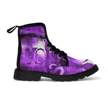 Load image into Gallery viewer, GOD 1st “Boots on da Ground” Canvas Boots (Purple) Men