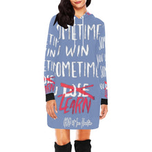 Load image into Gallery viewer, GOD1st "Win,Lose,Learn" (Blue)Hoodie Dress (Model H27)