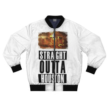 Load image into Gallery viewer, GOD 1st Unisex “SOHouston” Bomber Jacket (W&B) og