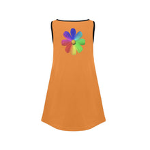 Load image into Gallery viewer, GOD 1st "Life without Jesus" (Orange) Girls' Sleeveless Dress