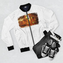 Load image into Gallery viewer, GOD 1st Unisex “We Multiply” Bomber Jacket (Og) White