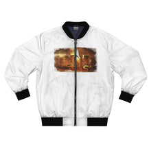 Load image into Gallery viewer, GOD 1st Unisex “Walk by Faith” Bomber Jacket (Og) White
