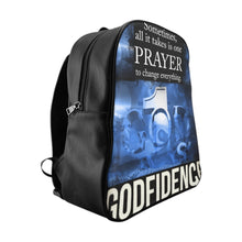 Load image into Gallery viewer, GOD 1st “Prayer to Change Everything” School Backpack 🎒(Blue&amp;Black)
