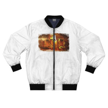 Load image into Gallery viewer, GOD 1st Unisex “Goons” Bomber Jacket (Og) White
