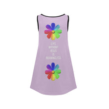 Load image into Gallery viewer, GOD 1st "Life without Jesus" (Purple) Girls' Sleeveless Dress
