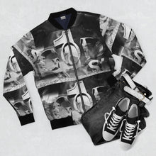 Load image into Gallery viewer, GOD 1st Unisex Bomber Jacket (B&amp;W)
