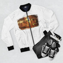 Load image into Gallery viewer, GOD 1st Unisex “I Owe GOD Everything” Bomber Jacket (Og) White

