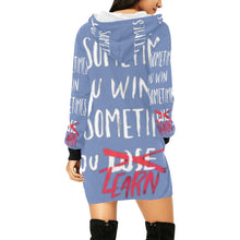 Load image into Gallery viewer, GOD1st "Win,Lose,Learn" (Blue)Hoodie Dress (Model H27)
