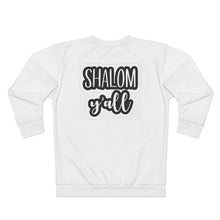 Load image into Gallery viewer, GOD 1st Unisex “SHALOM Y’all” Sweatshirt (White/Black) multi
