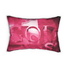 Load image into Gallery viewer, GOD 1st Spun Lumbar Pillow (Pink)
