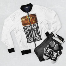 Load image into Gallery viewer, GOD 1st Unisex “SONew York” Bomber Jacket (W&amp;B) og
