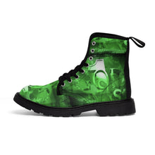 Load image into Gallery viewer, GOD 1st “Boots on da Ground” Canvas Boots (Green) Women’s
