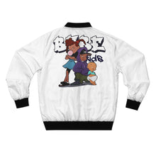 Load image into Gallery viewer, GOD 1st Unisex “BeBe’ Kids” Bomber Jacket (Og) White
