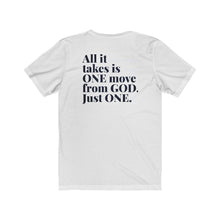 Load image into Gallery viewer, GOD 1st “SOBeaumont” Unisex Jersey Short Sleeve Tee (W&amp;B)
