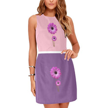 Load image into Gallery viewer, GOD 1st "Royal Tulips" (Pink&amp;Purple) Eos Women's Sleeveless Dress
