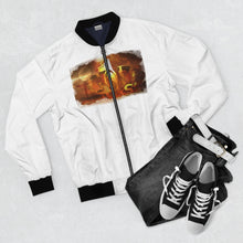 Load image into Gallery viewer, GOD 1st Unisex “Goons” Bomber Jacket (Og) White
