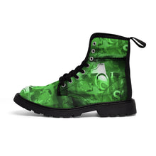 Load image into Gallery viewer, GOD 1st “Boots on da Ground” Canvas Boots (Green) Women’s
