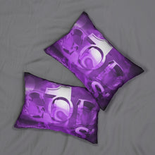 Load image into Gallery viewer, GOD 1st Spun Lumbar Pillow (Purple)
